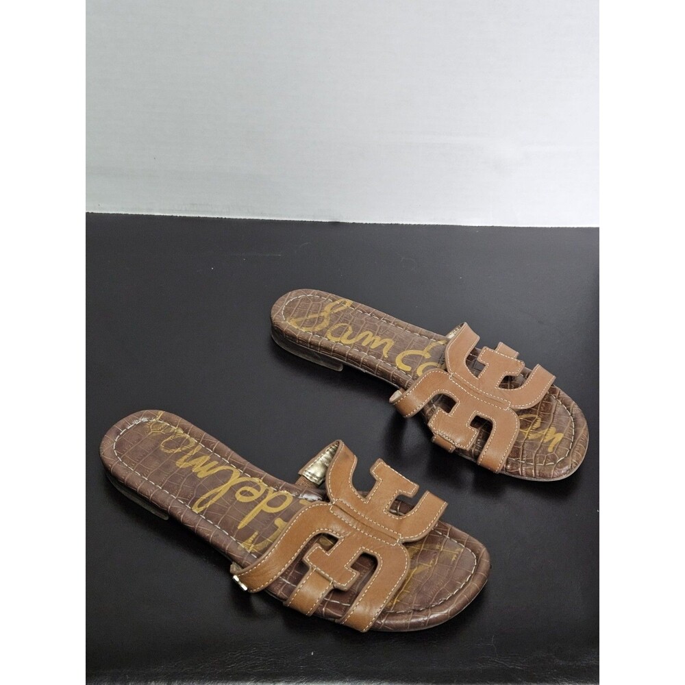 Sz 7.5 - Sam Edelman Bay Slide Sandle Brown - Picture 2 of 5